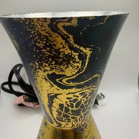 Lava The Original Marbleized Black Gold Replacement Base & Bulb Works Schylling - Picture 5 of 13